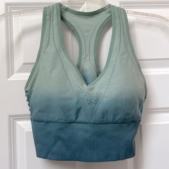 PINK SPORT Racerback Sports Bra Ombré green/blue Sz XL - Picture 2 of 5